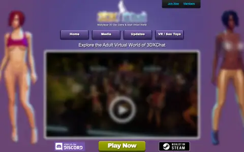 3DXChat homepage screenshot