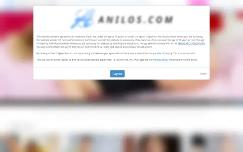 Screenshot der Startseite von Anilos