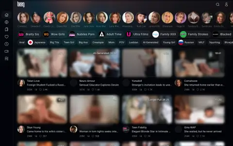 Beeg homepage screenshot