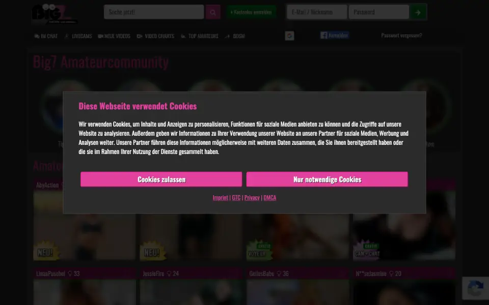 Big7 homepage screenshot