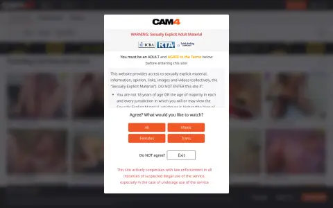 CAM4 homepage screenshot