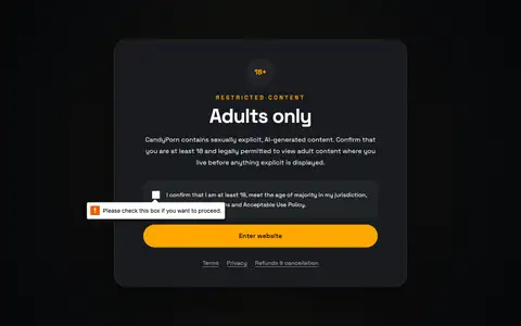 CandyPorn AI homepage screenshot