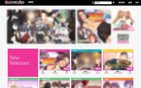 MangaGamer homepage screenshot