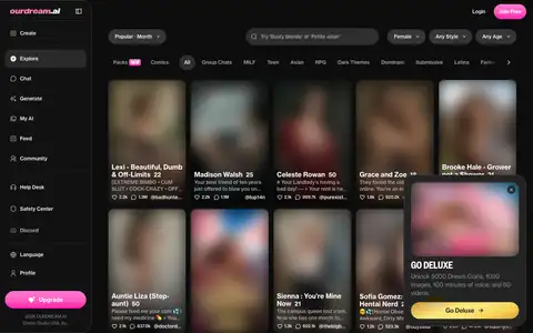 OurDream AI homepage screenshot