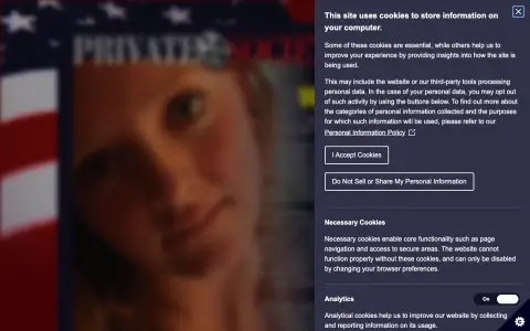 Private Society homepage screenshot