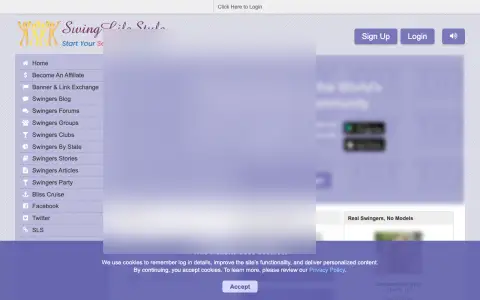 SwingLifestyle homepage screenshot