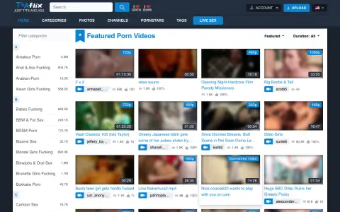 TNAFlix homepage screenshot