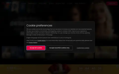 VirtualRealPorn homepage screenshot