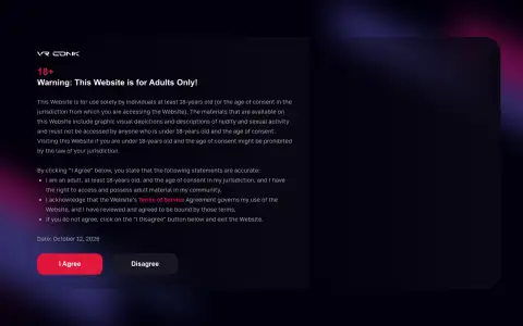 VR Conk homepage screenshot