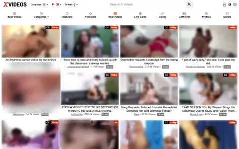 XVideos homepage screenshot
